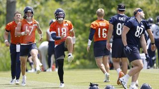 Caleb Williams proving to be more than just an elite physical talent at Bears training camp (News). Photo by Kamil Krzaczynski-USA TODAY Sports